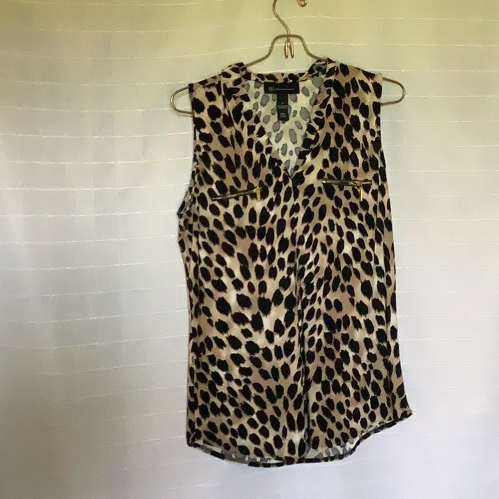 INC Leopard Top Size Medium